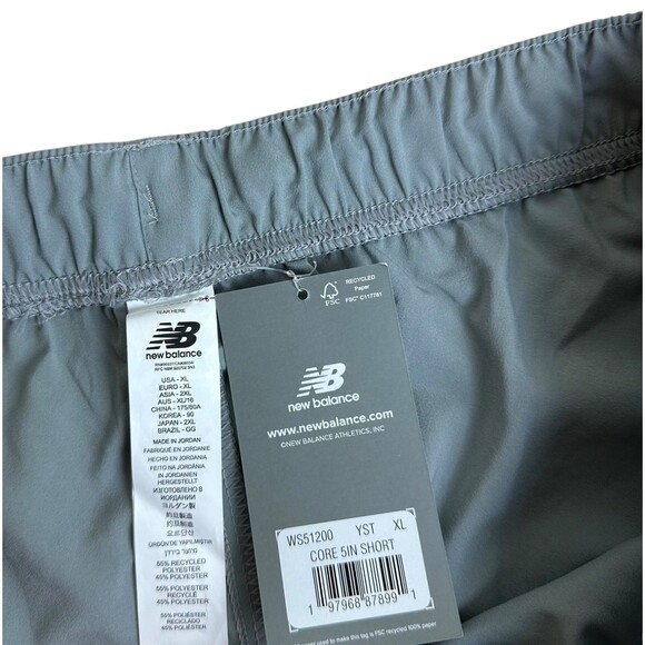 NEW BALANCE Women's Core 5" Shorts Training Running Unlined Size XL Gray - Picture 3 of 6